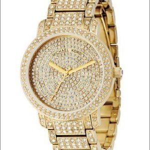 Michael Kors gold watch with diamonds